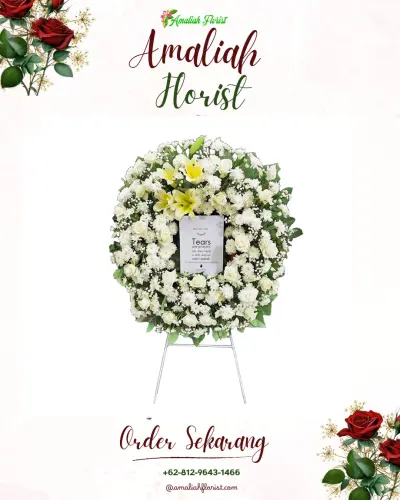 Krans Bunga Duka Cita pemurus luar